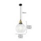 Round Water Pattern Glass Pendant Lamp Bedroom Living Room Contemporary Glass Pendant Light