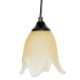 Bedroom Living Room Creative Petal Glass Pendant Lamp Single Light Fixture