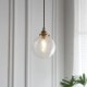 Ceiling Hanging Pendant Light Fixture Kitchen Living Room Modern Crackle Glass Pendant Light