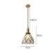 Modern Single Light Fixture Bedroom Living Room Diamond Shaped Glass Pendant Light