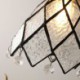 Modern Single Light Fixture Bedroom Living Room Diamond Shaped Glass Pendant Light