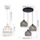 Kitchen Island Ideas Dining Room Office Hollow Crystal Iron Pendant Lamp