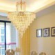 Living Room Bedroom Modern Elegant Crystal Pendant Light Conical Chandelier