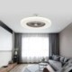 Remote Controlled LED Fan Ceiling Light 3-Speed Trichromatic Dimming Lamp