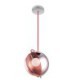 Half Round Glass Lamp Shade Decorative Light Office Cafe Modern Rose Gold Pendant Light