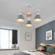 Creative Wood Chandelier Study Living Room Nordic Macaron Pendant Light