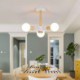 Creative Magic Bean Lighting Bedroom Living Room Nordic Solid Wood Pendant Light