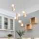 Kitchen Island Dining Table Living Room Dining Room Wood Magic Bean Cluster Pendant Lighting Fixture