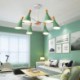 Creative Wood Chandelier Study Living Room Nordic Macaron Pendant Light