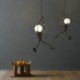 Little Man Shape Lamp Creative Light Bar Hallway Light Modern Simple Pendant Light