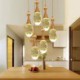 Teardop Cluster Seeded Glass LED Pendant Light Dining Room Lighting