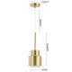 Golden Cylinder Lamp Postmodern Glass Pendant Light Bright Lighting Living Room Restaurant Light