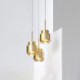 Golden Cylinder Lamp Postmodern Glass Pendant Light Bright Lighting Living Room Restaurant Light