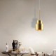 Golden Cylinder Lamp Postmodern Glass Pendant Light Bright Lighting Living Room Restaurant Light