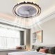 3 Speed Round LED Fan Ceiling Light Living Room Kids Room Light Fixture with Remote