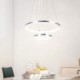 40+20cm Modern LED Pendant Light Acrylic 2 Rings Lamp