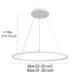 60cm/80cm Modern LED Pendant Light Circle Lamp