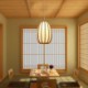 Bamboo Pendant Light for Visual Comfort