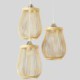 Modern Bamboo Pendant Light Living Room Bedroom Study Hallway Lighting Hollow Cage Pendant Light