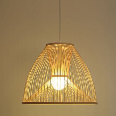 Dome Bamboo Pendant Light Handmade