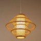 Bamboo Pendant Light with Gyroscope Design