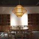 Bamboo Pendant Light with Gyroscope Design