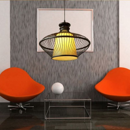 Bamboo Pendant Light Industrial