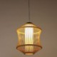 Bamboo Cage Pendant Light for Visual Comfort