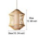 Bamboo Cage Pendant Light for Visual Comfort