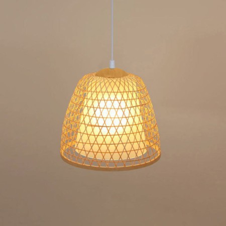 Dome Bamboo Pendant Light for Visual Comfort