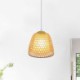 Dome Bamboo Pendant Light for Visual Comfort