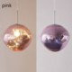 Irregular Lava Colored Glass Globe Ceiling Light Modern Lava Pendant Light