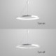 LED Pendant Light Acrylic Silver Circle Lamp 30cm