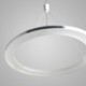 LED Pendant Light Acrylic Silver Circle Lamp 30cm