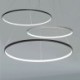 80cm Modern LED Pendant Light Black Circle Lamp