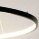 80cm Modern LED Pendant Light Black Circle Lamp