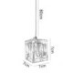 One Light Mini Pendant for Kitchen Island Made of Clear Glass