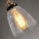 Clear Glass Shade American Rural Industrial Retro Style Iron Craft Bell-shaped Glass Pendant Light