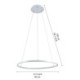 Acrylic Circle Lamp Modern LED Pendant Light 80cm