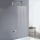 Optional Brushed Gold / Chrome / Black Concealed Rain Head Mixer Shower System