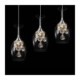 Three Light Crystal LED Mini Pendant Energy Saving