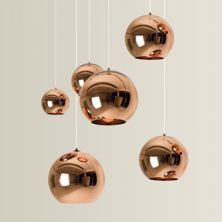 Minimalist Metal Glass Electroplating Glass Globe Pendant Light