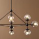 10 Light Galss Shade Simple Modern Artistic Pendant Light