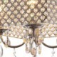 Modern Crystal Chandelier in Chrome Finish with 4 Square Lights