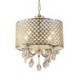 Modern Drum Chrome Round 4 Light Pendant Lamp Lighting Crystal Chandelier