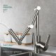 Foldable Brass Kitchen Sink Faucet in Black/Chrome/Nickel Brushed Finishes