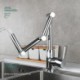 Foldable Brass Kitchen Sink Faucet in Black/Chrome/Nickel Brushed Finishes