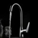 Single Handle 360 Degree Rotatable Kitchen Sink Faucet Hot Cold Water