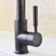 Brass Sink Mixer Tap with Pull Down Dual Function Sprayer in Black Commercial Kitchen Faucet