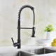 Brass Sink Mixer Tap with Pull Down Dual Function Sprayer in Black Commercial Kitchen Faucet